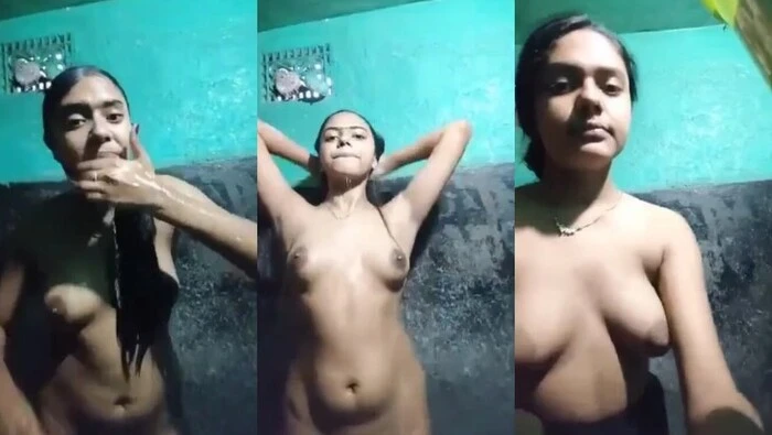 Hot Bengali Village Girl Taking Bath In Bathroom Video Watch HD