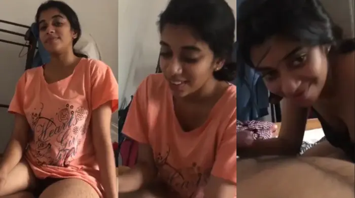 Super Cute Mallu Teen GF Sucking Hard Full Video